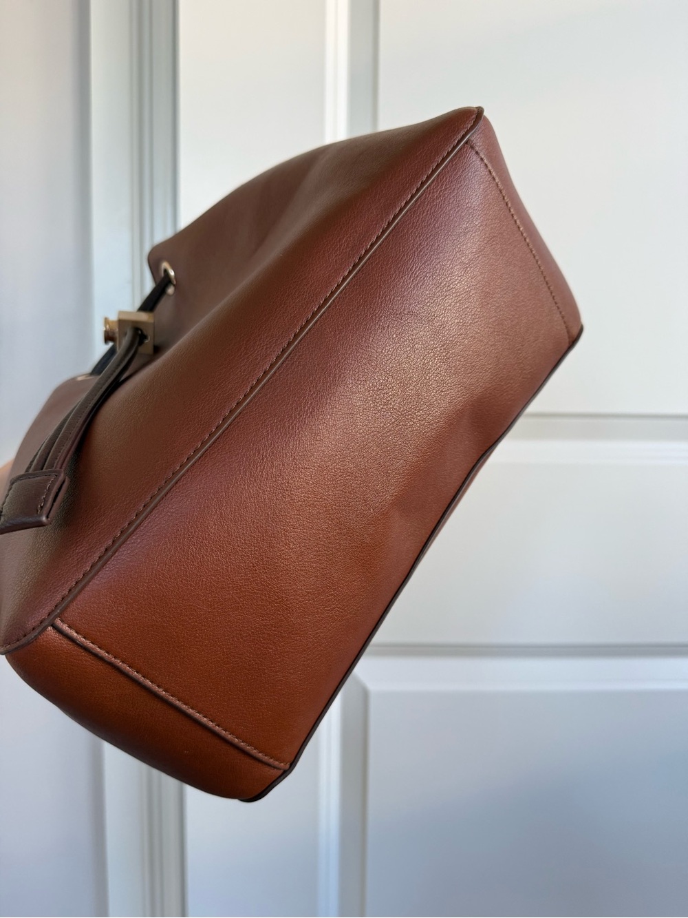 Classic Brown Drawstring Tote Bag - Picture 7 of 9